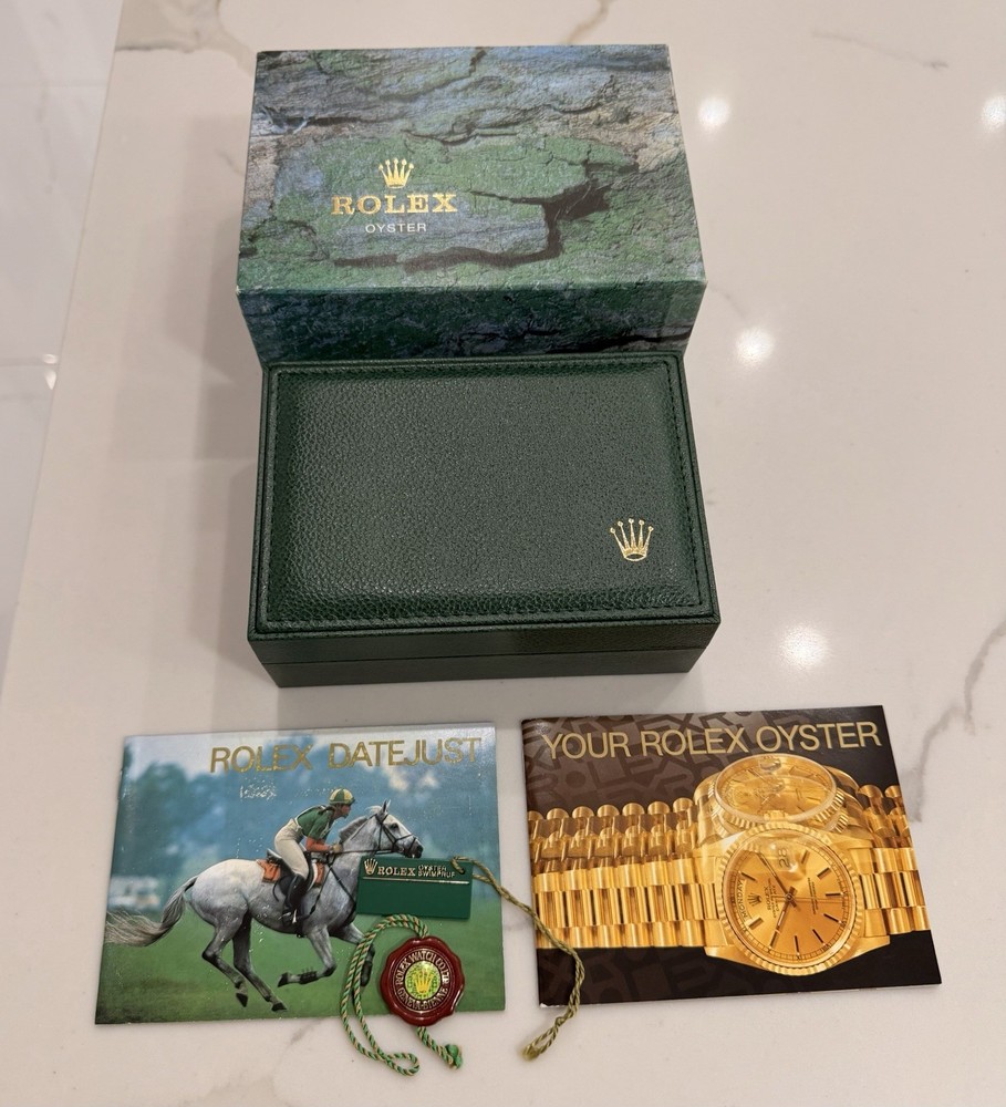 100% Authentic Rolex Datejust Thunderbird Turnograph 16264 Box Booklets FULL SET
