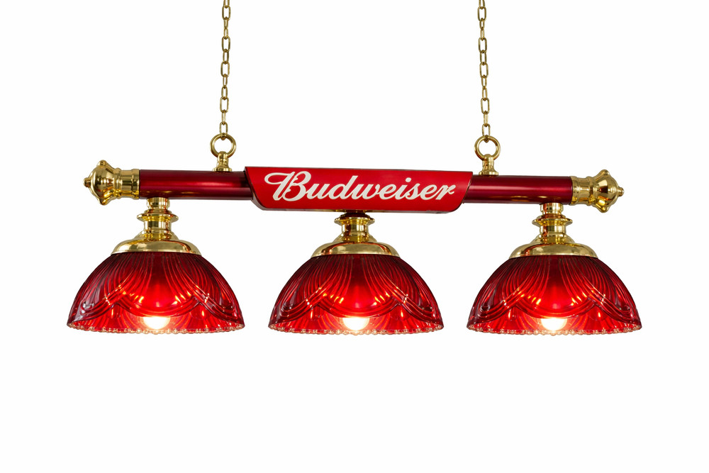 Budweiser Beer Eagles 3 Lamp Double Sided Pool Table Light