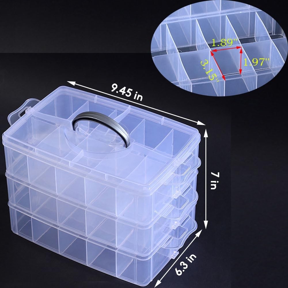 Washi Tape Organizer Storage,Divider Closet Container,with 30 Adjustable Comp...