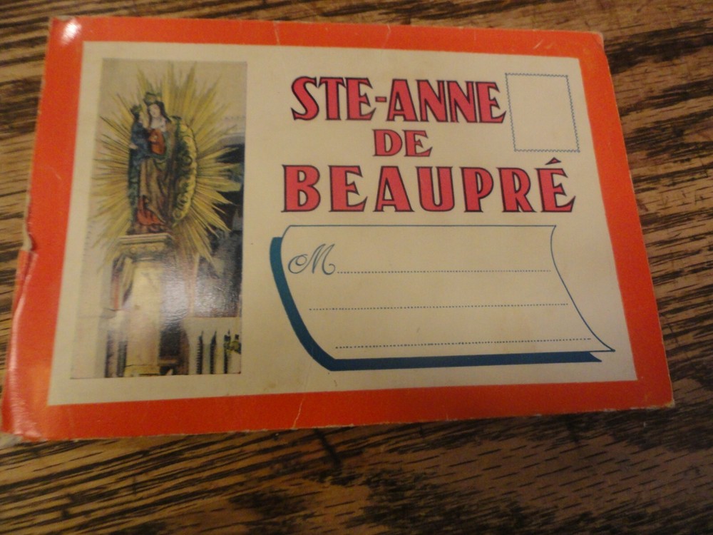 Old "Ste-Anne De BEAUPRE" Multi View Fold-Out Postcard