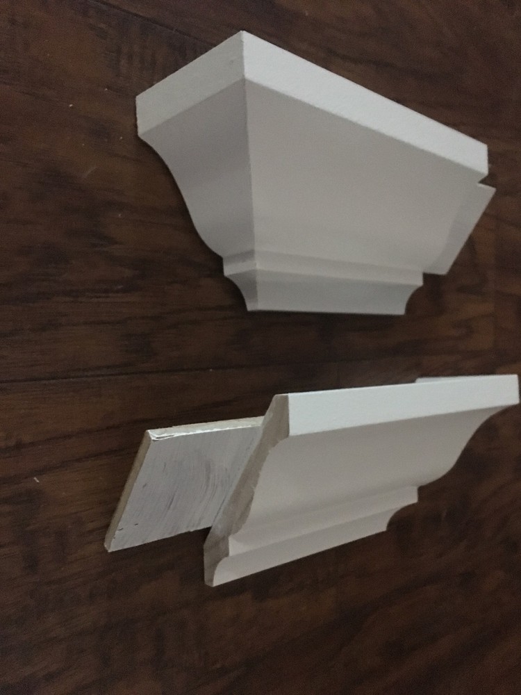 Crown Molding Corner End returns For 3 5/8” Transition made from wood 2 pack