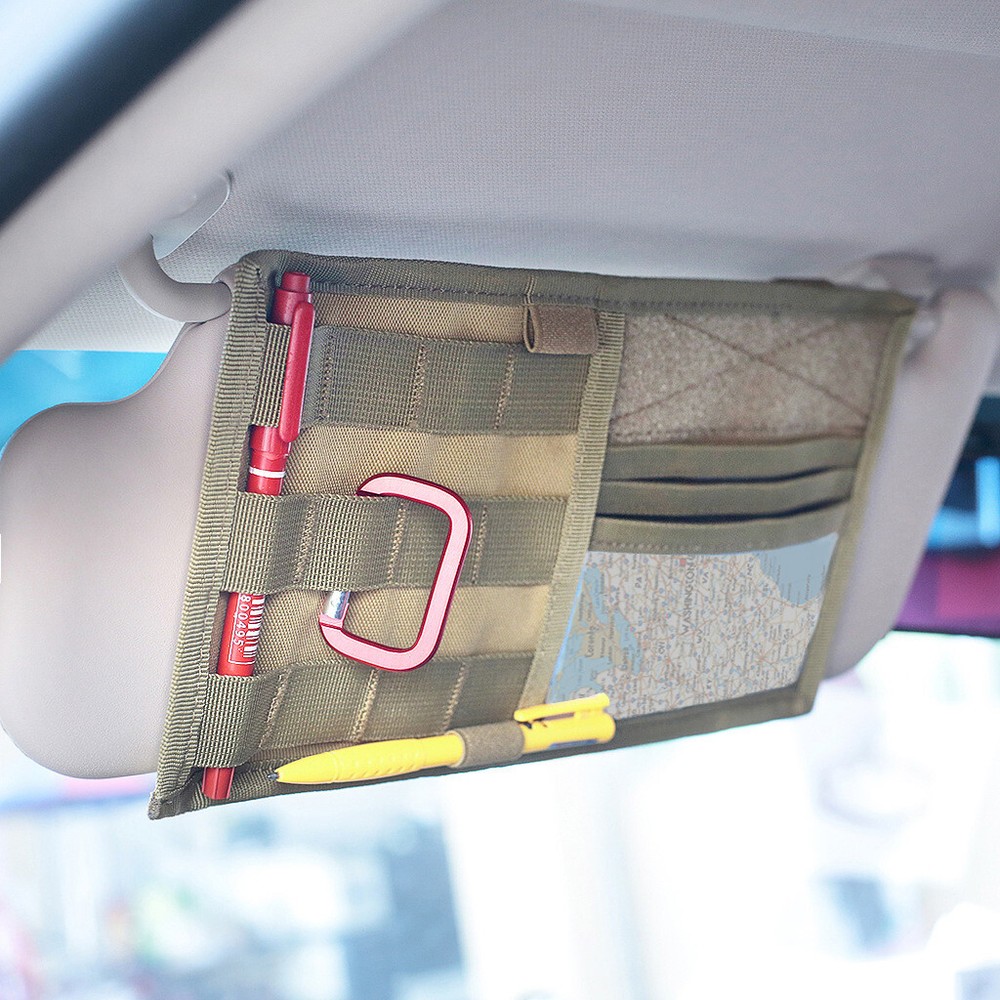 Tactical Visor Organizer - MOLLE Adjustable Visor Organizer for Your Car