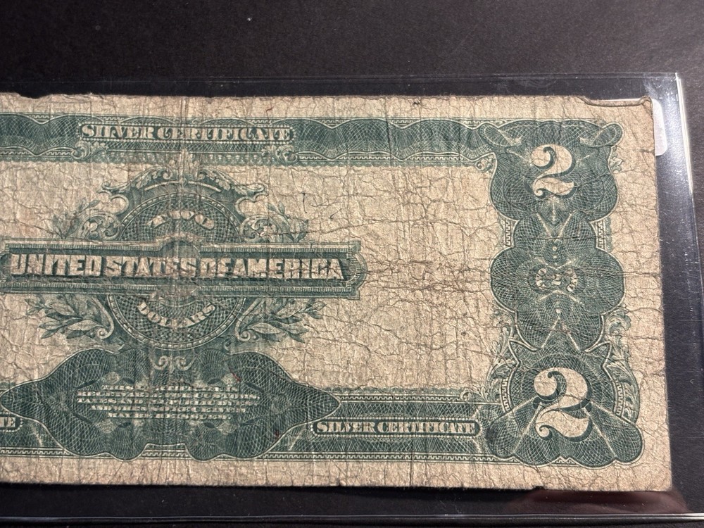 1899 $2 Silver Certificate Note — Circulated