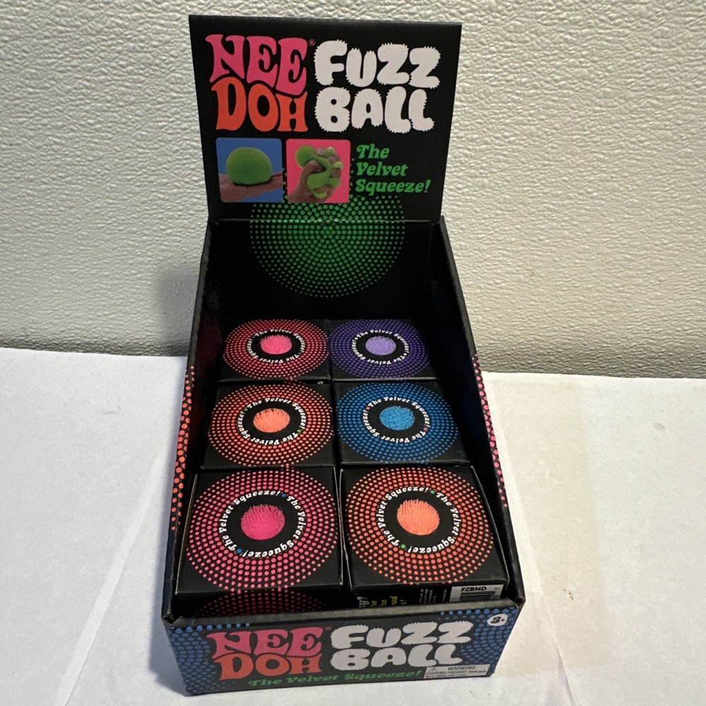Needoh Fuzz Ball 6 Pack With Display Box