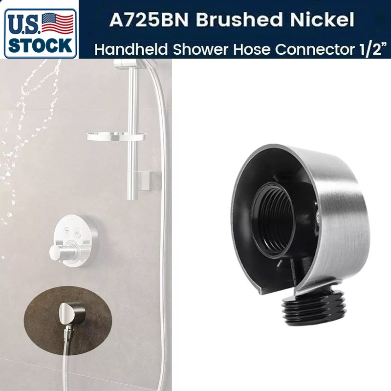 For Moen A725BN Round Drop Ell Handheld Shower Wall Connector Brushed Nickel