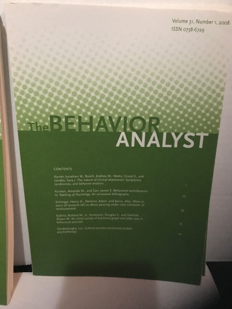 The Behavior Analyst, Volumes 28-32, 2005-2009