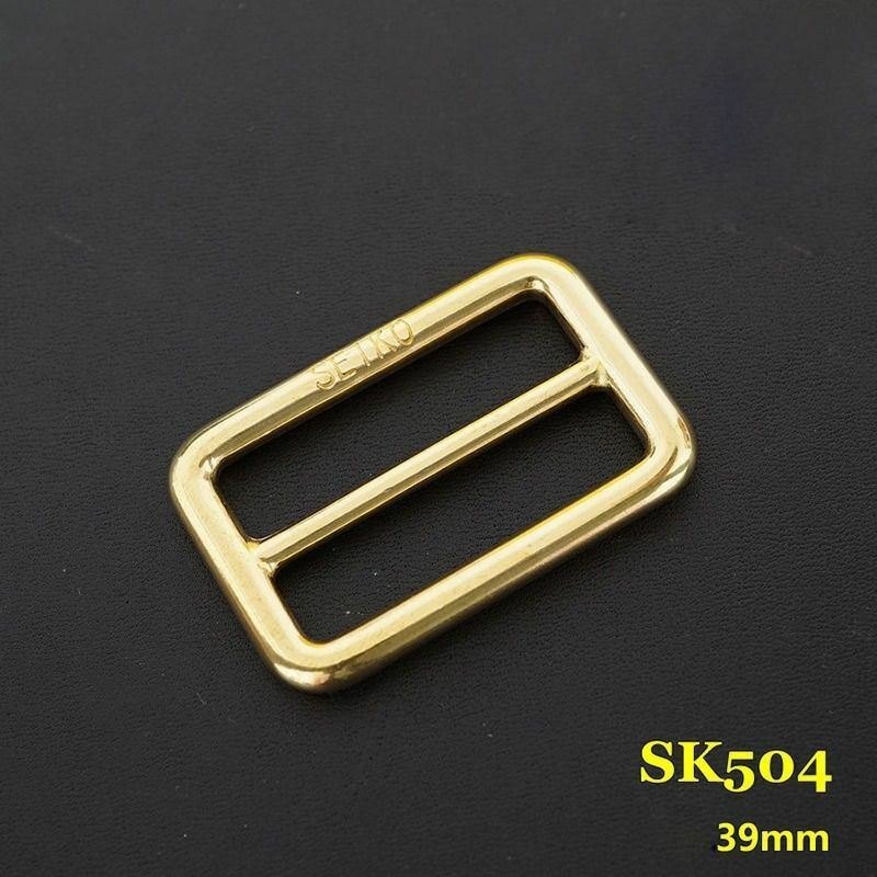 2X Solid Brass Rectangle Buckle Slider Bar Strap Luggage Accessor Leathercraft