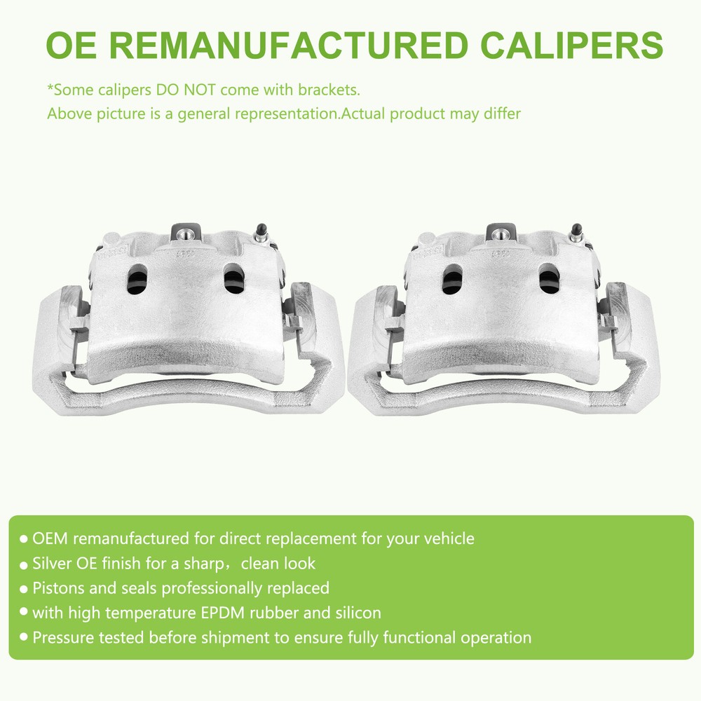 2PCs Front Brake Calipers Set For 2003-2008 Dodge Ram 2500 Dodge Ram 3500