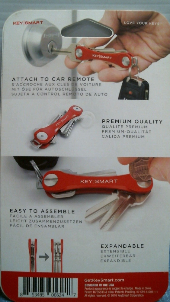 Key Smart Compact Key Holder RED (00624) FS