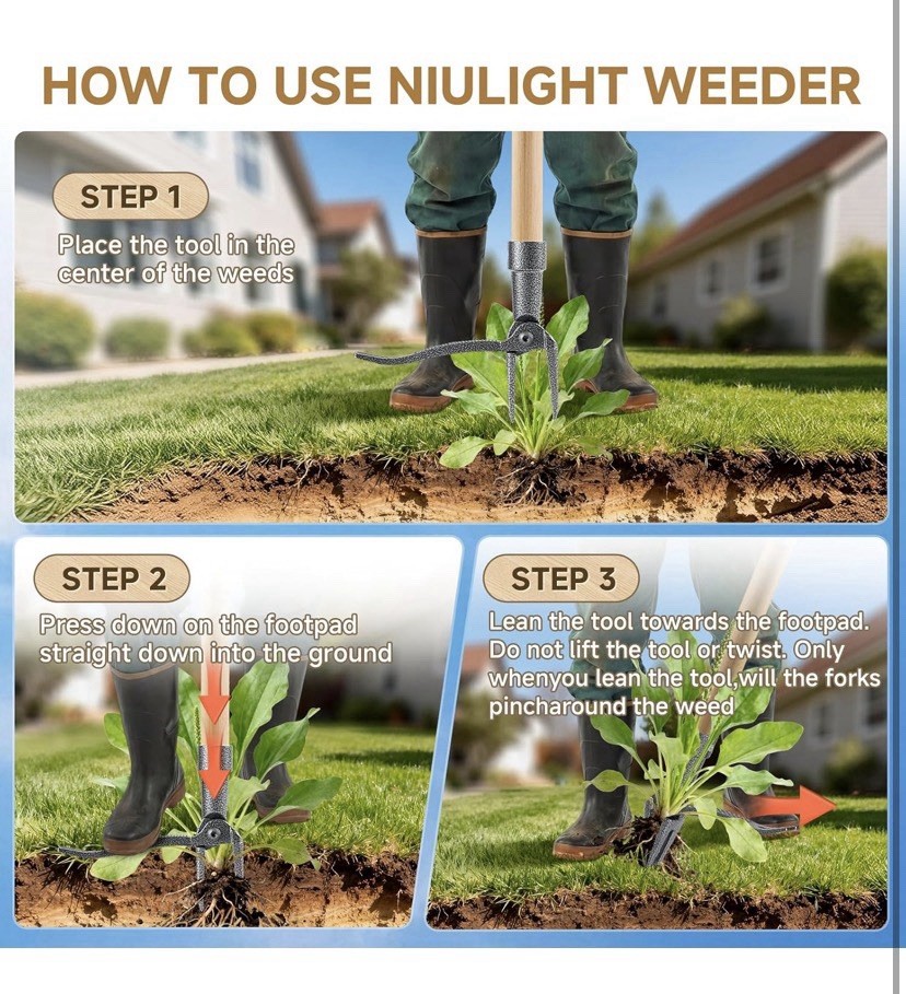 Heavy Duty Stand Up Weed Puller Tool