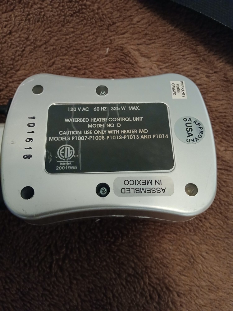 Thermal Guardian Quantum Solid State Hardside Waterbed Heater P1008 Control