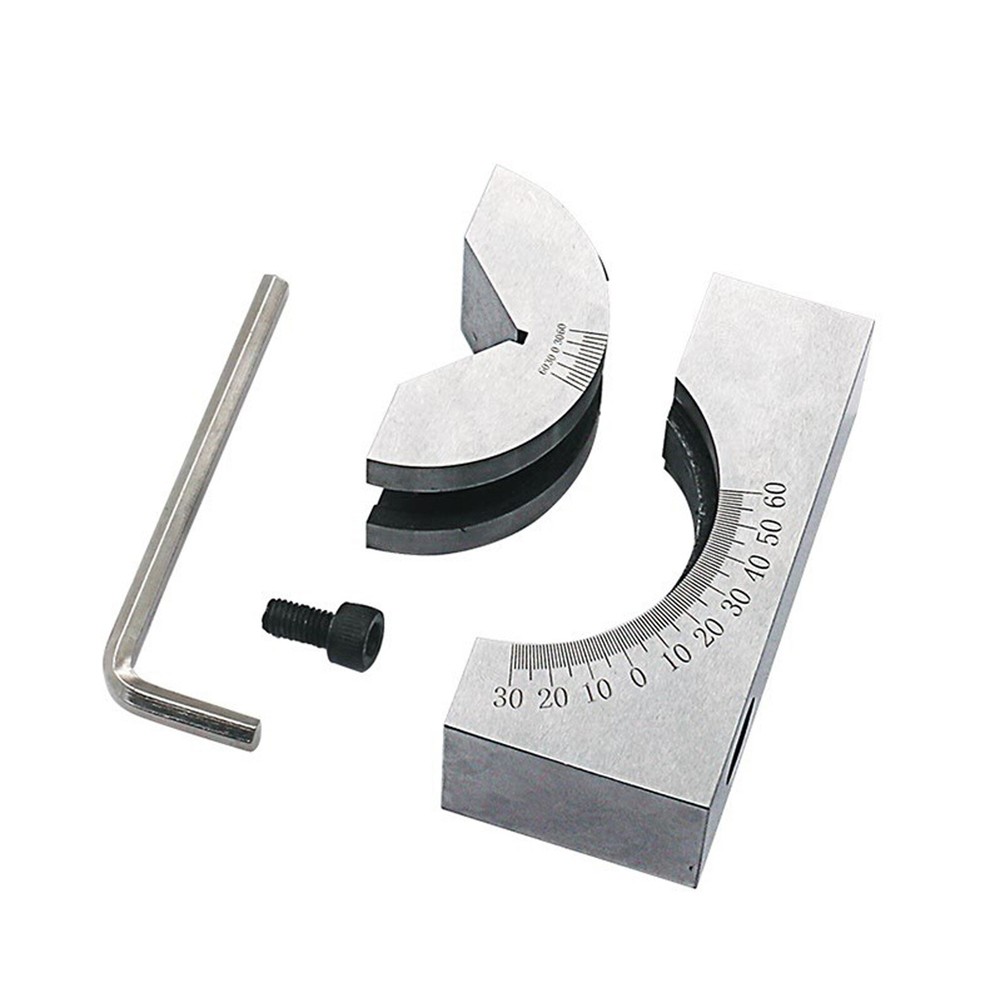 NEW Toolmaker Gauge Micro Adjustable 0°-60° Angle V Block Milling Setupwith Box