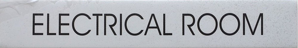 ELECTRICAL ROOM SIGN (WHITE)-REF24-1027
