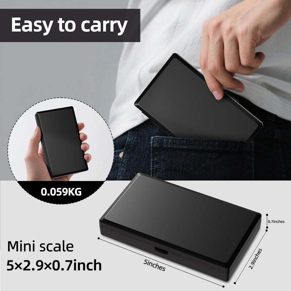 Compact 500g Digital Gram Scale with Tare Function - Accurate for Gems & Spices
