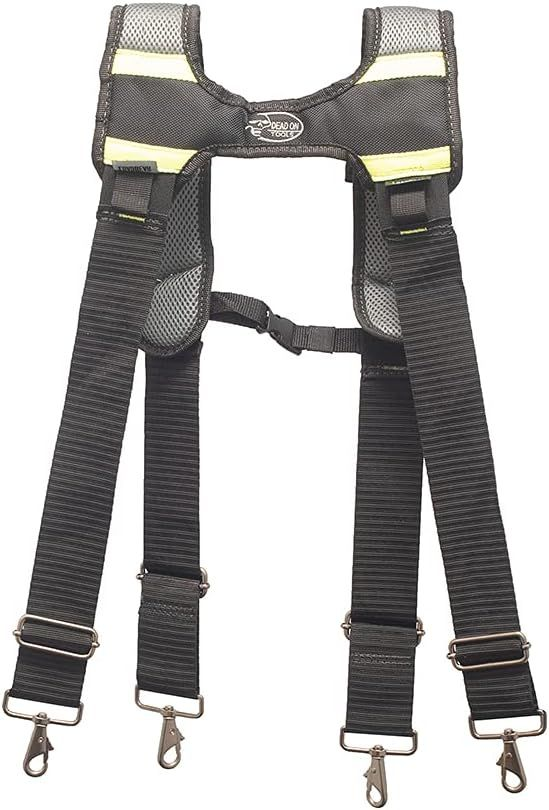 Dead On Tools - 1680 Denier Poly Framer’s Tool Belt with Suspenders Black