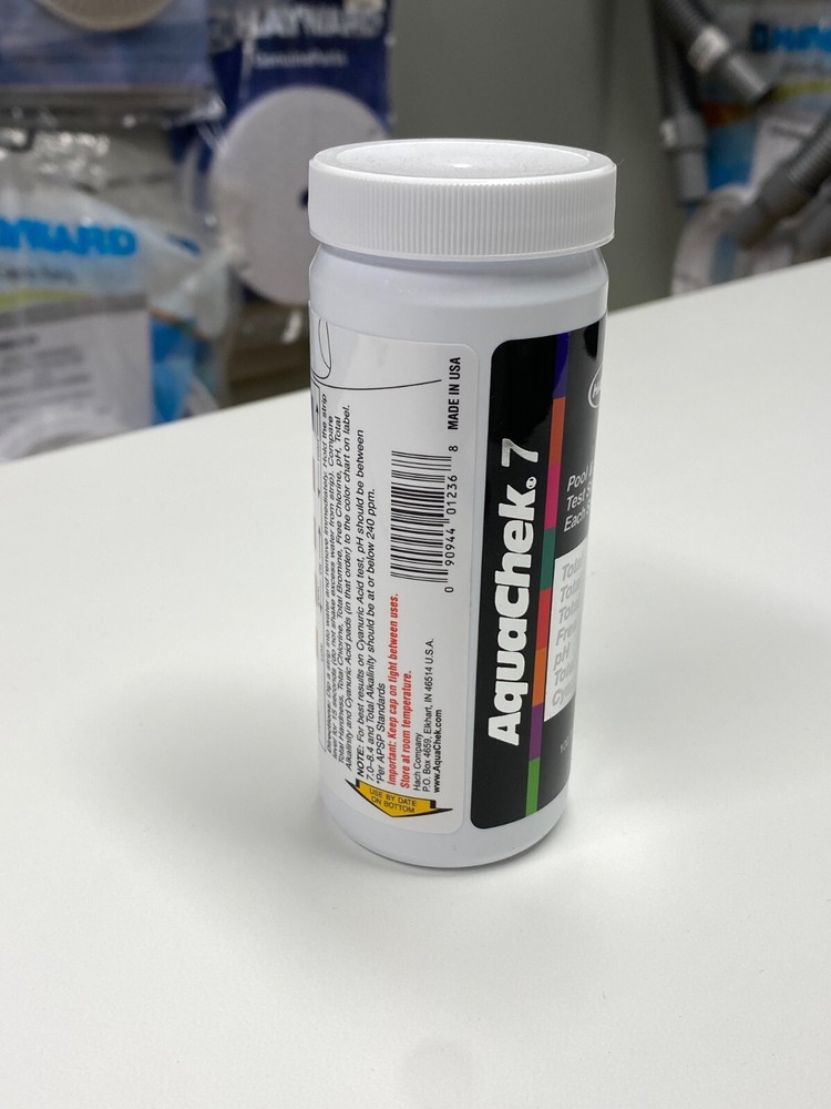 NEW Aquacheck 7 way Test Strips AC551236 Pool Water Testing Strips - 100 Strips