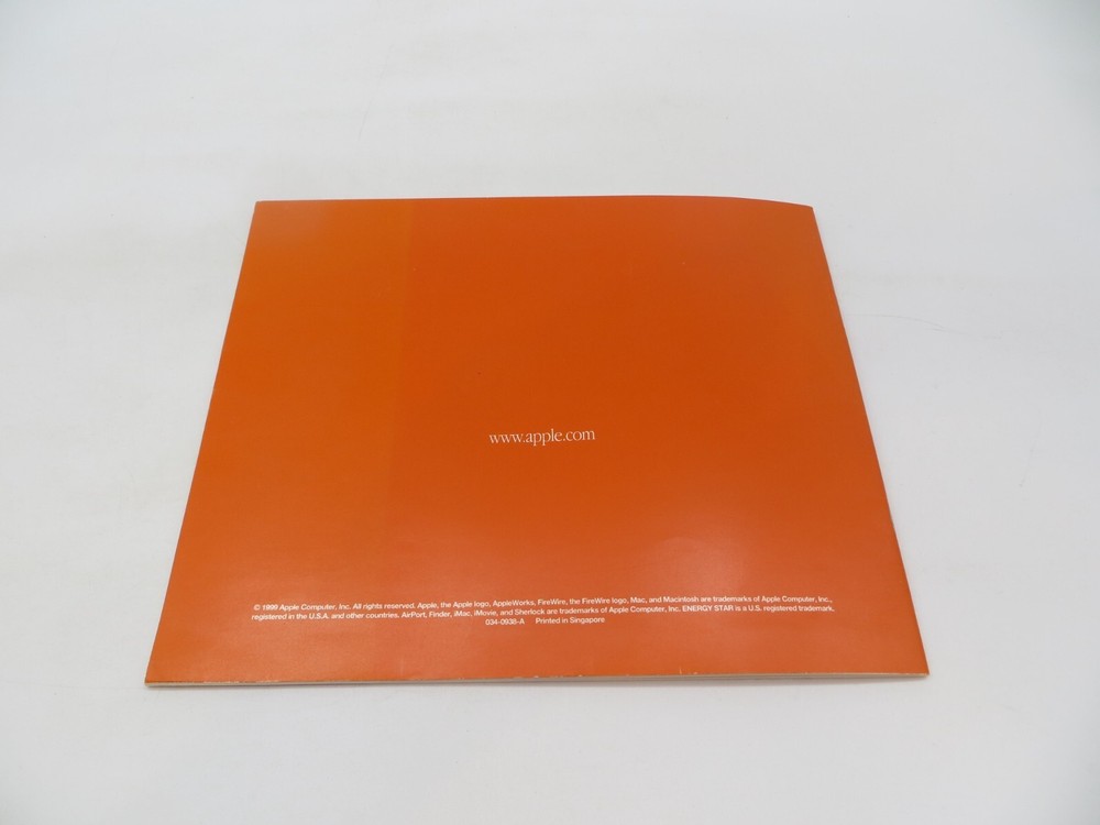 Apple iMac User's Guide 1999 vintage computer manual 34-0938-A