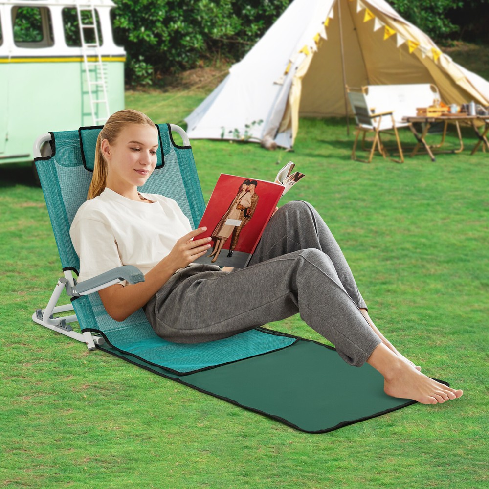 Foldable Adjustable Bed Backrest Support Sit-up Back Rest Bed Chair 198.42 lbs