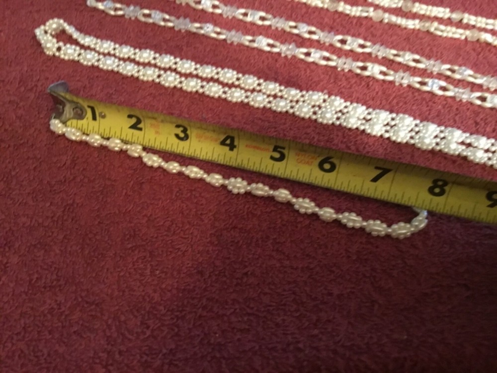 Homemade White Bead Necklaces