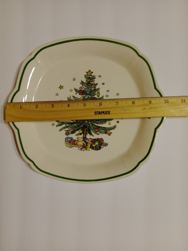 Nikko Christmas Tree Cake/Cookie Serving Platter 10"