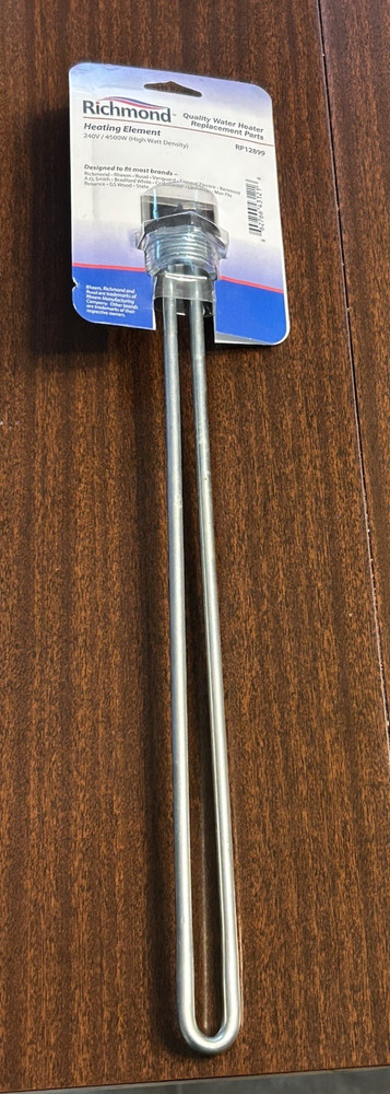 Richmond 240V/4500W Heating Element, Water Heater Replacement Part RP12899, NEW