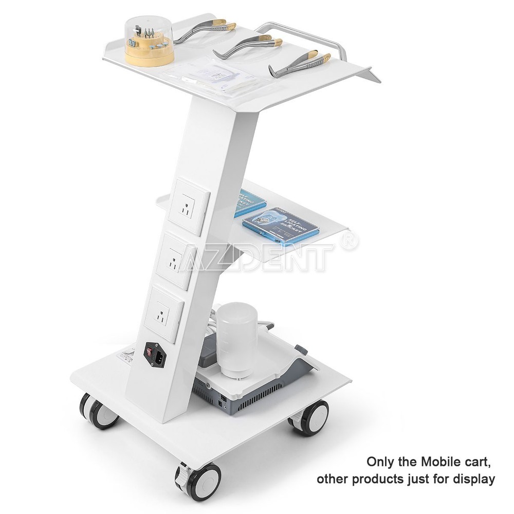 3-Layer Dental Lab Trolley Mobile Medical Cart /Multi-Function Trolley Cart