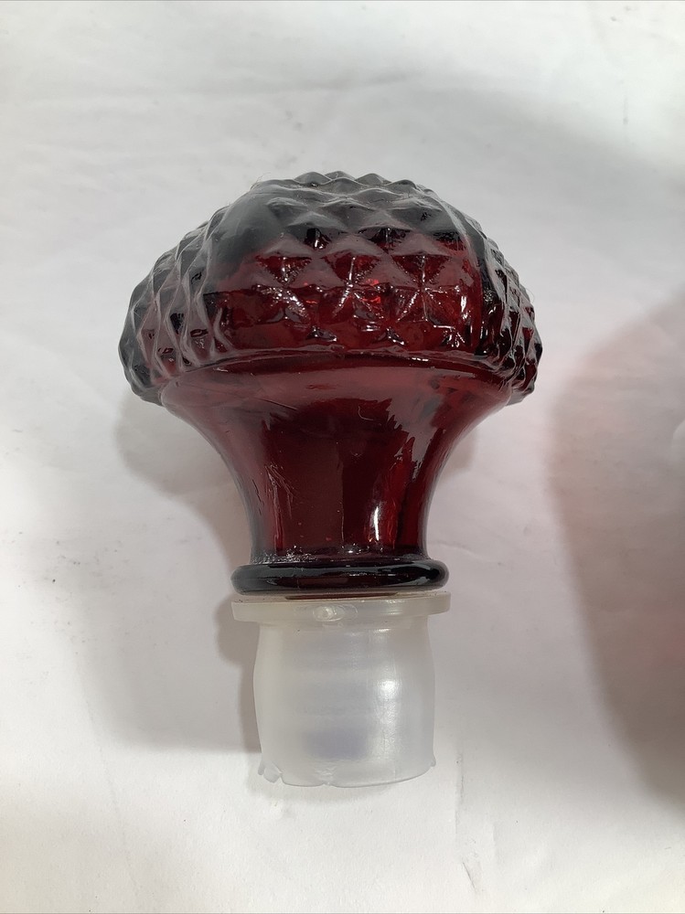 Vintage~ Avon® Ruby Red Decorative Glass Pitcher/Perfume Bottle w/Stopper