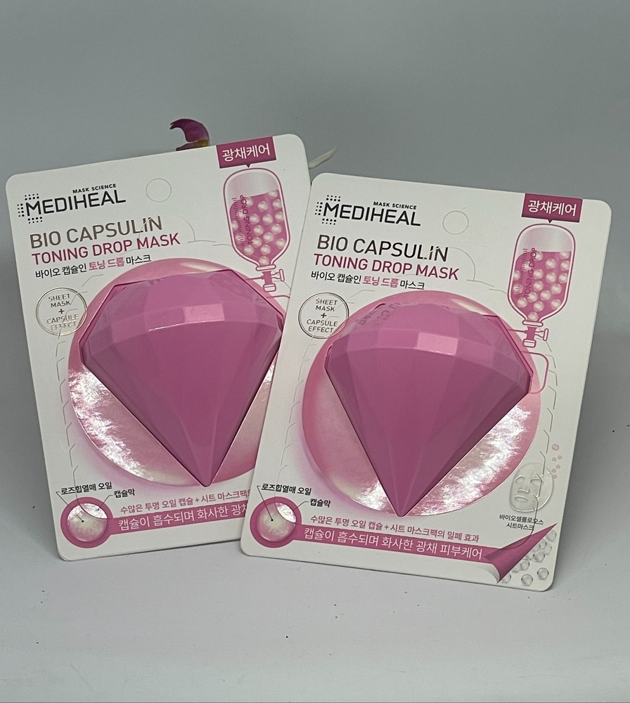 2x Mediheal Bio Capsulin Toning Drop Face Mask - Sheet Mask + Capsule Effect