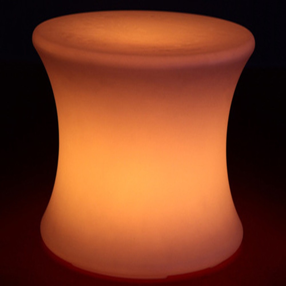 16.5" Rechargeable LED Color Changing Stool with Remote - Waterproof Design