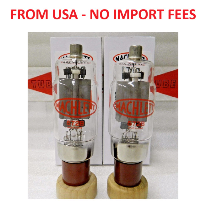 572B Machlett Power Triode Matched Pair (2) Tubes CB Ham Radio