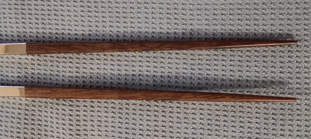 2 Pair Silver Plated Teak Wood Longevity Chopsticks Set with Rest