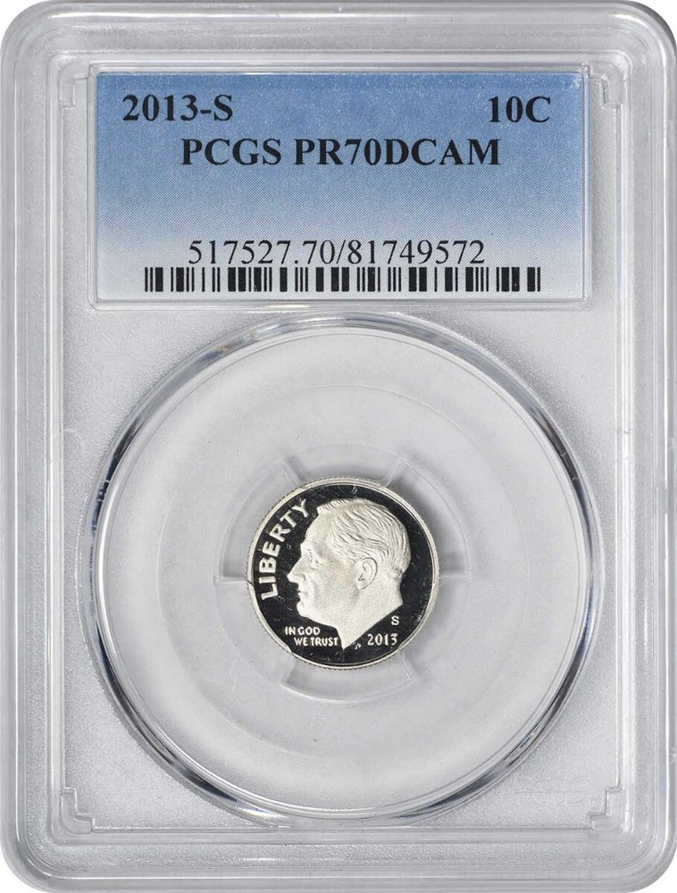 2013-S Roosevelt Dime PR70DCAM Clad PCGS