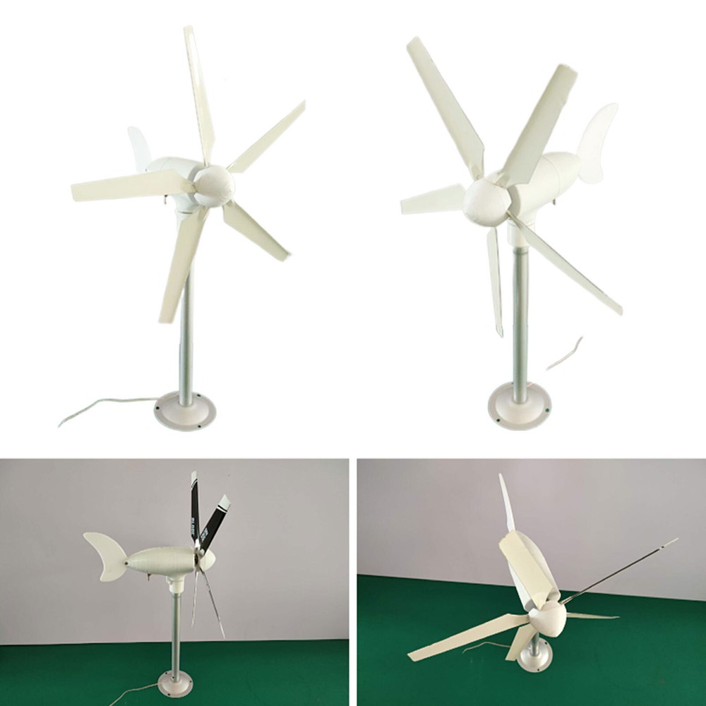 5-Blade 20V 3-Phase Wind Turbine Model Vertical Axis Permanent Magnet Generator