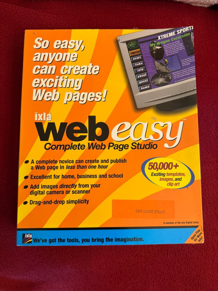 Ixla Web Easy Complete Web Page Studio 1998 PC CDROM Disc Only