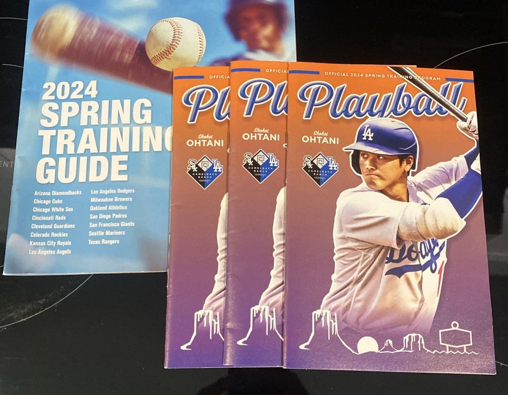 Shohei Ohtani FIRST EVER - LA Dodgers Playball Program 2024 Spring Training SGA