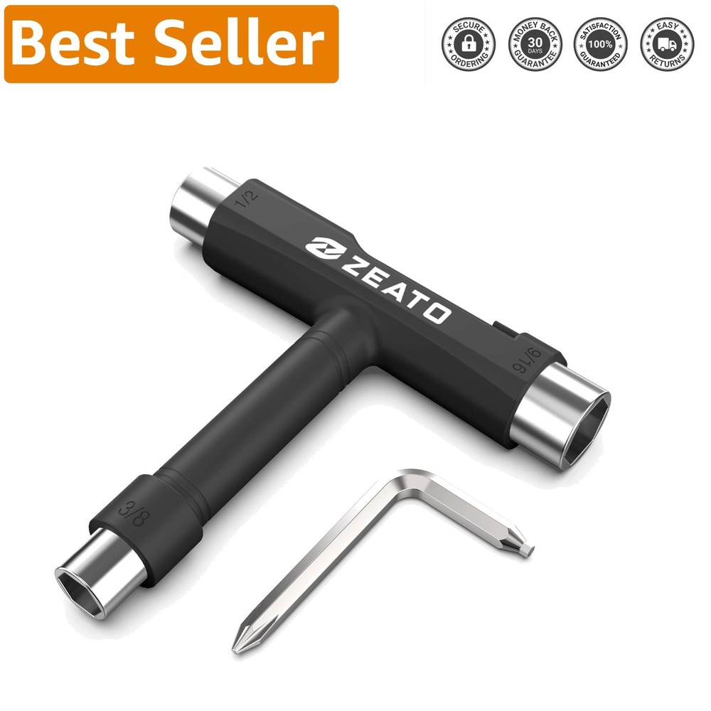 All-in-One Portable Skateboard T Tool - Multi-Functional Maintenance Accessory