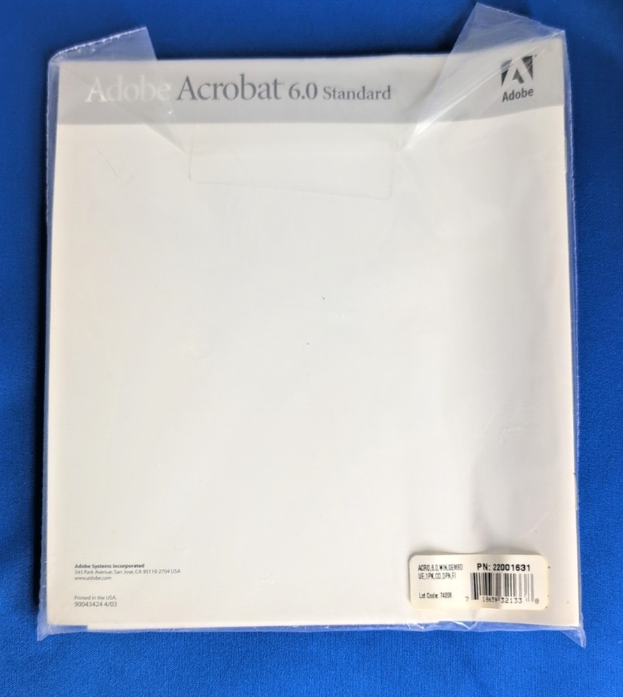 NEW - Adobe Acrobat 6.0 Standard WINDOWS - SEALED. FAST SHIP