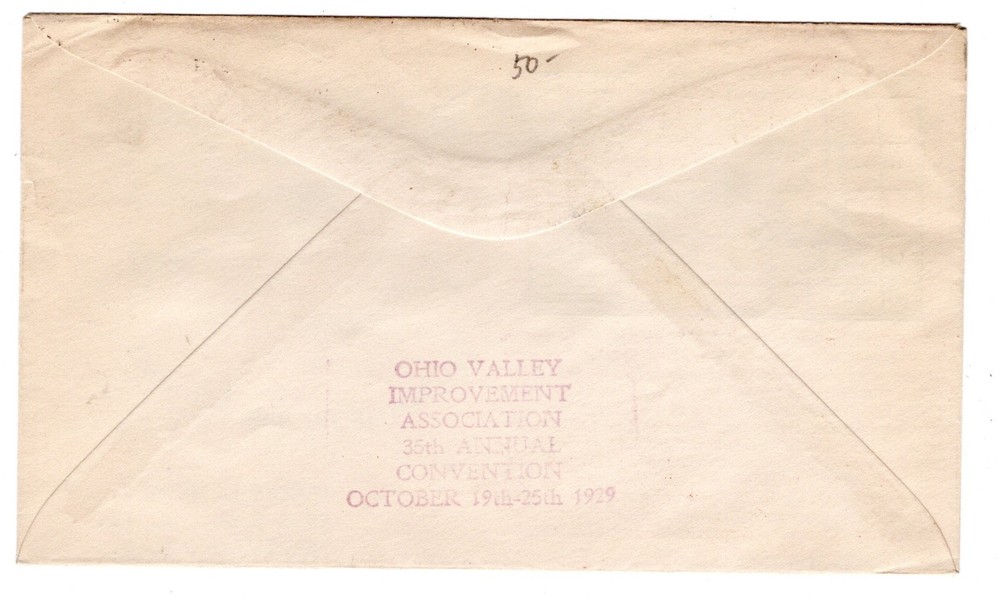 #681 Ohio River 1929 FDC - #16B Gorham Cincinnati OH