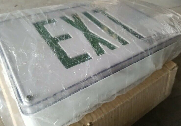 💥Exitronix NAV-NC-G-1-W Die Cast Vandal Resistant Heavy Duty Green Exit Sign
