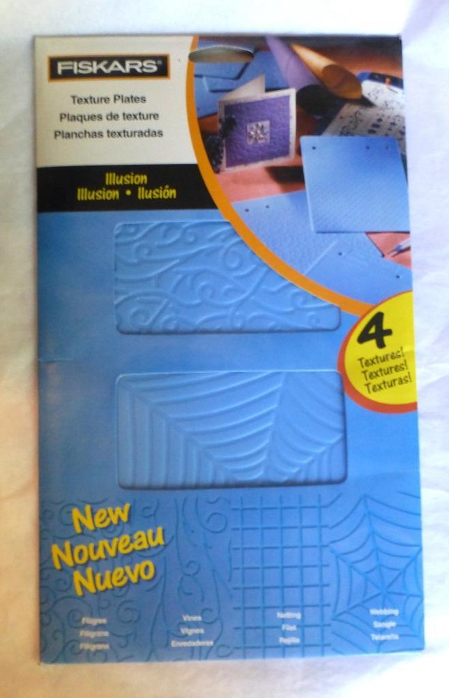 Fiskars Texture Plates Illusion Filigree Vines Netting Webbing Craft Projects