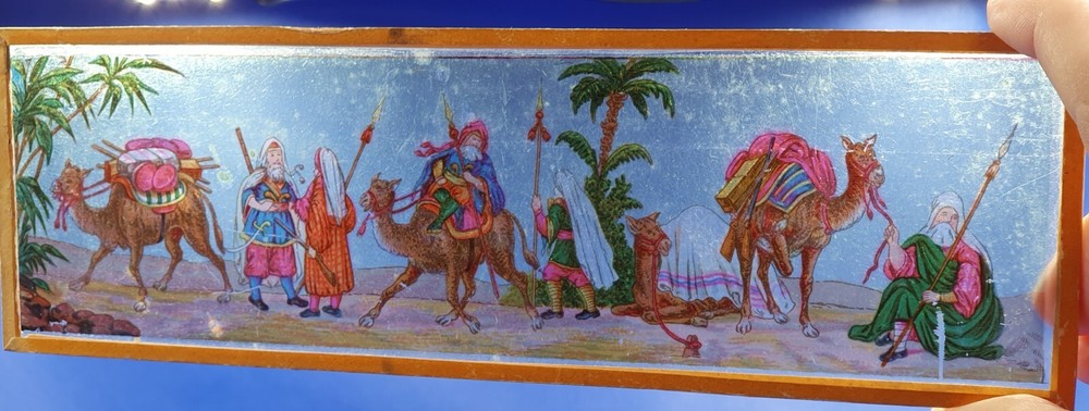 5 Vintage Glass Panoramic Magic Lantern Slides