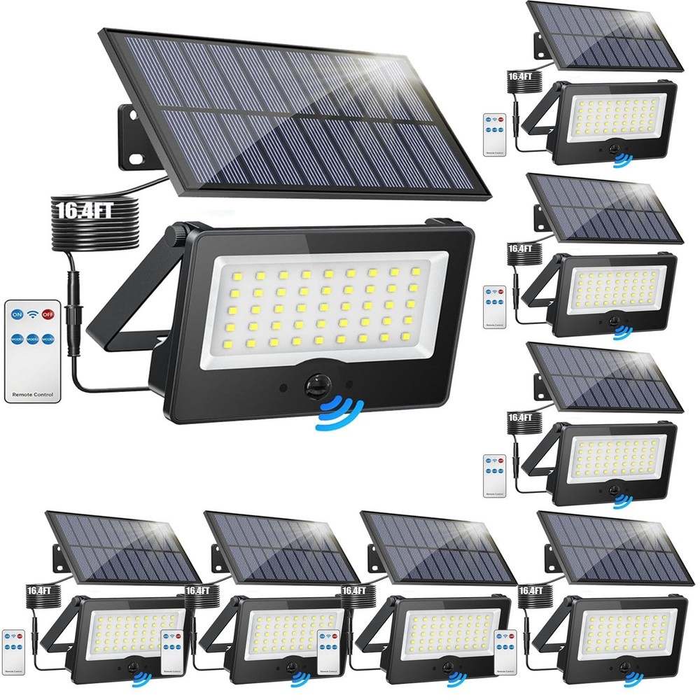 8 Pack Solar Outdoor LED Wall Lights,20W Motion Sensor Security Lights with 3...