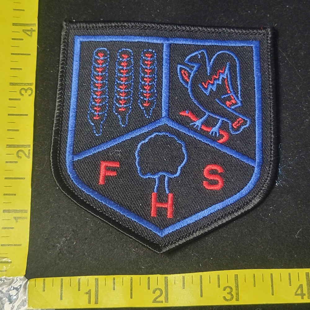 Featherstone High School Crest Emblem Embroidered Jacket Patch Logo