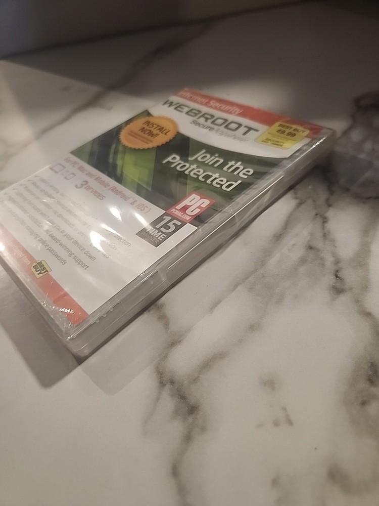 Webroot Secure Anywhere Internet Security 3 Devices Still Sealed