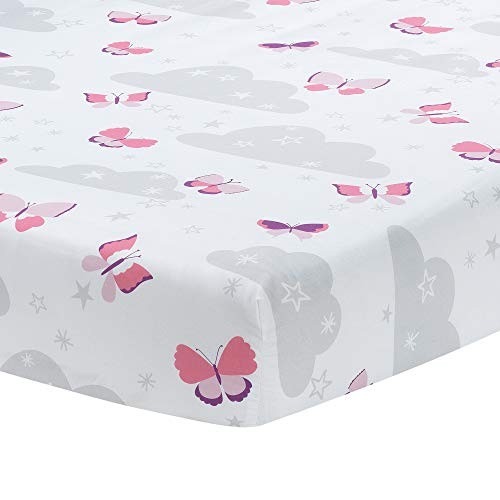 3 Piece Crib Bedding Set, Butterfly Kisses, Multicolor