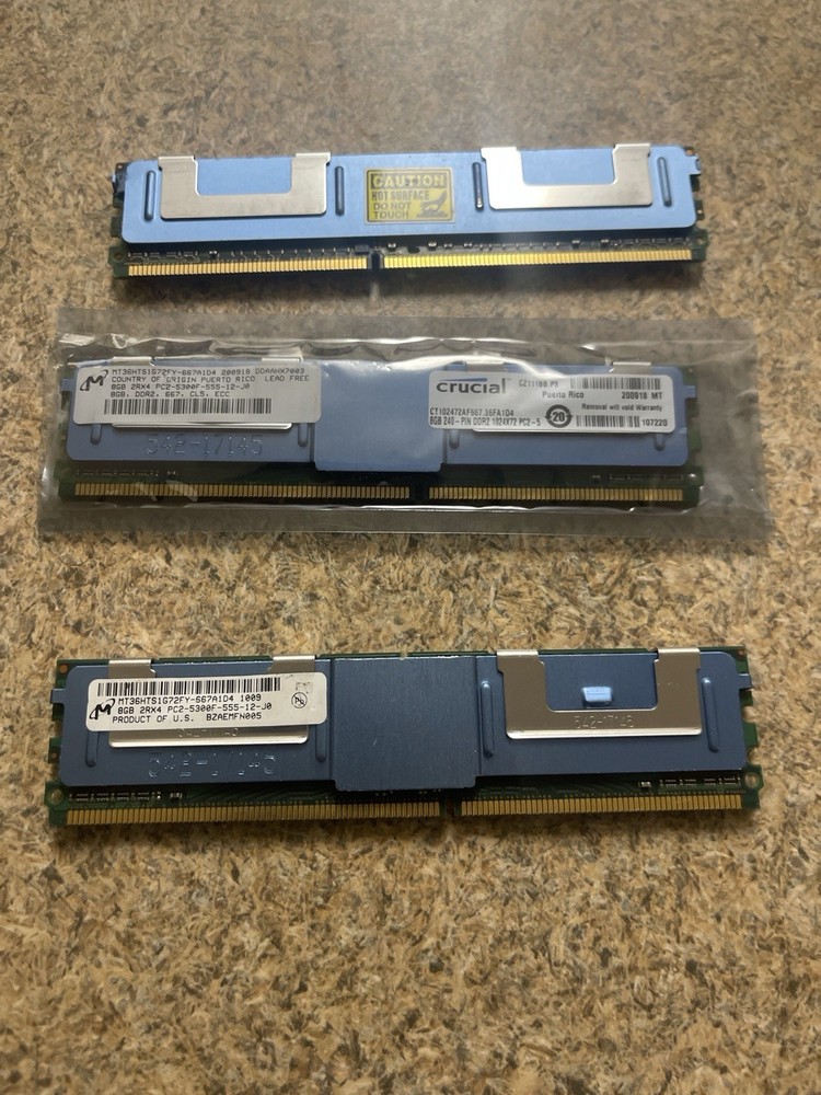 Micron 8GB PC2-5300F DDR2-667 FB-DIMM ECC Server Memory 8GB 2Rx4