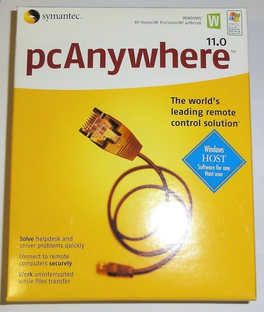 NEW Symantec pcAnywhere 11.0 Host, 1 User Original Box - Software Still Sealed