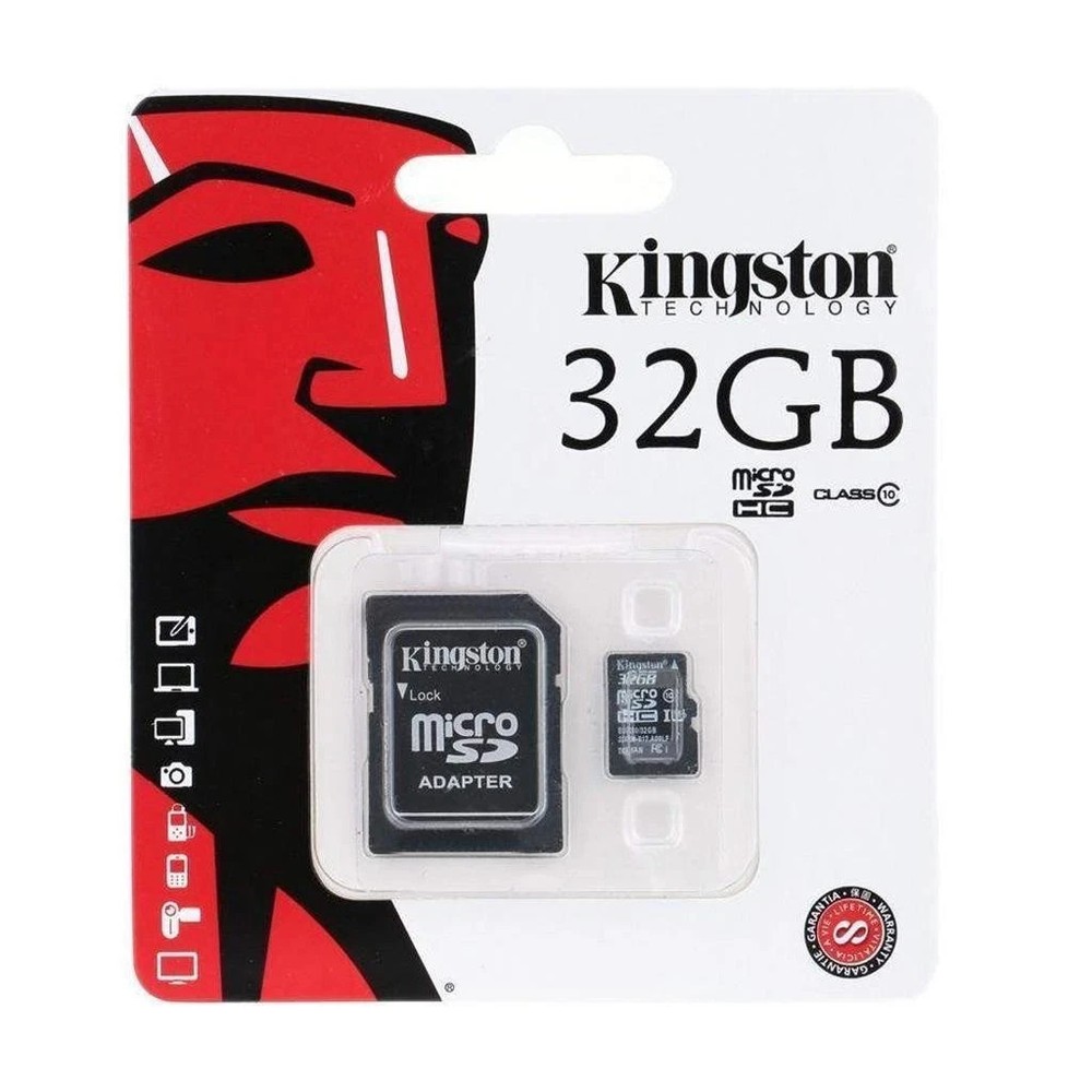 Kingston Micro SD 32 GB Memory Card Class 10 (2 Packs)