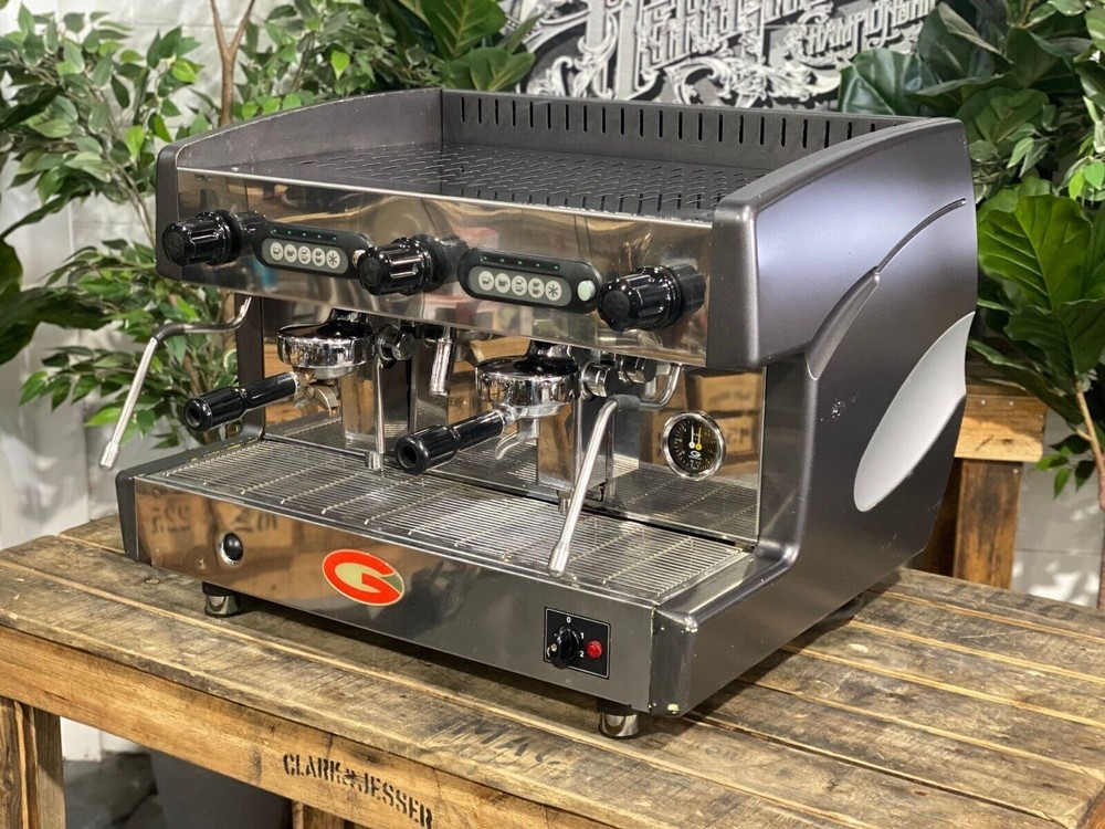 GRIMAC 2 GROUP BLACK / GREY ESPRESSO COFFEE MACHINE