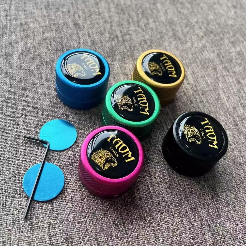 TAOM Pool Chalk Holder Round Shaped Practical Tool Billiards Accessories